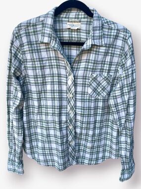 Ralph Lauren Denim & Supply Green & White Plaid Button-Up Shirt Size XL